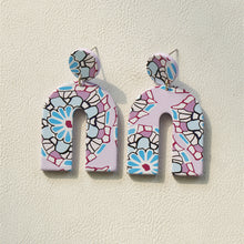 Load image into Gallery viewer, Cow Girls Earrings Cute Exaggerated Auricular Needle Door Leopard Acrylic Earrings
