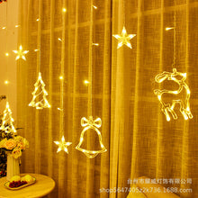 Load image into Gallery viewer, LED Curtain Light Christmas Holiday Room Decoration Color Lighting Chain Christmas Tree String Scene Arrange Hangings Lighting Chain
