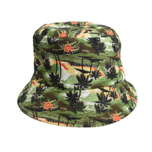 Load image into Gallery viewer, Unisex Reservible Creative Pattern Print Boonie Bucket Hat Cap Brim Outdoor Sun Safari Camping Fishing
