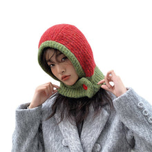 Load image into Gallery viewer, French Hat Female Winter Neck Warmer Scarf Integrated Niche Knitted Woolen Cap Thermal Head Cover Hat
