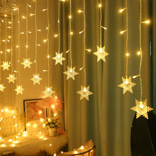 Load image into Gallery viewer, LED Snowflake Curtain Light Ice Strip Light Festival Decoration Christmas Atmosphere Decoration Snowflake Festival
