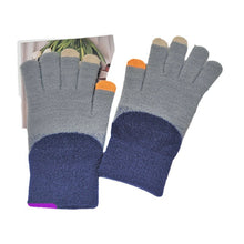 Load image into Gallery viewer, Warm Gloves Winter Touch Screen Velvet Mink Fur Cold-Proof Gloves Color Contrast Patchwork
