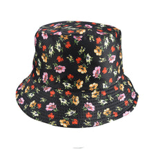 Load image into Gallery viewer, Unisex Reservible Flower Print Boonie Bucket Hat Cap Brim Outdoor Sun Safari Camping Fishing
