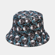Load image into Gallery viewer, Skull Pattern Reversible Fisherman Hat Street Hip-Hop Hip-Hop Cap Sun Protection Sun Hat
