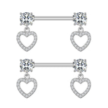 Load image into Gallery viewer, Jewelry Zircon Nipple Ring Adhesive Nail Piercing
