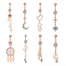 Load image into Gallery viewer, New Zircon Navel Stud Belly Ring Piercing Jewelry
