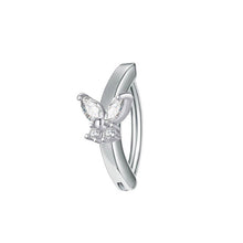 Load image into Gallery viewer, Navel Stud Glossy Stainless Steel Zircon Butterfly Male Umbilical Ring Piercing Jewelry

