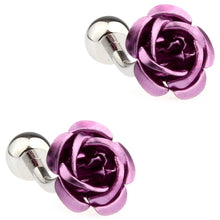 Load image into Gallery viewer, French Cufflinks Cuff Cufflink Men's Wedding Cufflinks Rose Red
