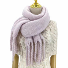 Load image into Gallery viewer, Autumn and Winter Scarf Women's Thick Circle Yarn Warm Men and Women All-Matching Scarf Student Tassel Shawl

