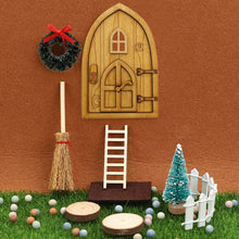 Load image into Gallery viewer, Christmas Elf Door Mini Doll House Fairy Door Christmas Decoration Scene House
