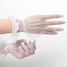 Load image into Gallery viewer, Bridal Gloves Lace Soft Mesh Wedding Etiquette Women's Daily Driving Sun Protection Gloves
