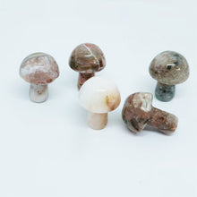 Load image into Gallery viewer, 5PCs Natural Crystal Agate Mushroom 2cm Mini Small Mushroom Crystal Crafts Micro Landscape Ornaments Decorations
