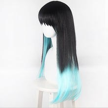 Load image into Gallery viewer, Kimetsu No Yaiba Cos Wig Nezuko Fugang Yiyong Time Transparent No Ichiro Charcoal Zhi Shu Chestnut Flower Fall Chanel
