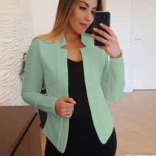 Load image into Gallery viewer, Autumn and Winter Small Suit Long Sleeve Solid Color Cardigan Outerwear Top Suit
