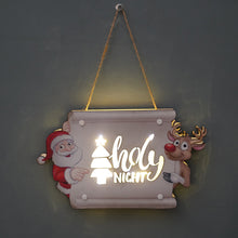 Load image into Gallery viewer, Christmas Decoration Door Plate LED Light Party Gathering New Year Holiday Props Wall Hangings
