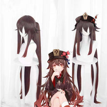 Load image into Gallery viewer, Walnut Cosplay Wig Brown Black Face Shaping Cos Game  Wig
