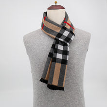 Load image into Gallery viewer, Men's New Winter Autumn and Winter Cashmere Business Jacquard Plaid Korean Foreign Trade Scarf Men
