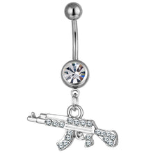 Load image into Gallery viewer, Geometric Small Pendant Navel Ring Navel Stud Diamond Belly Ring Navel Stud
