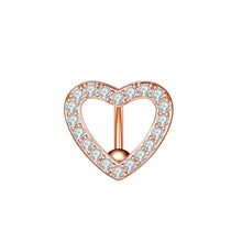 Load image into Gallery viewer, Heart-Shaped Zircon Navel Stud Belly Ring Piercing Jewelry
