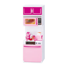 Load image into Gallery viewer, Simulation kitchen 3 in 1 set children's pretend play cooking cabinet tools cutlery doll set toy educational educational doll girl's gift
