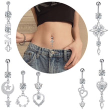 Load image into Gallery viewer, New Zircon Navel Ring Navel Stud Piercing Jewelry
