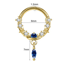 Load image into Gallery viewer, Closed Ring Star Ball Pendant Nose Ring Nasal Splint Personality Ear Bone Stud Piercing Jewelry
