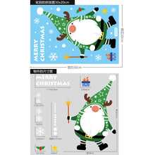 Load image into Gallery viewer, Christmas Decorations Amazon Santa Elk Static Sticker Christmas Mall Vitrine Decoration
