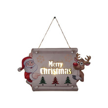 Load image into Gallery viewer, Christmas Decoration Door Plate LED Light Party Gathering New Year Holiday Supplies Props Wall Hangings
