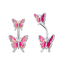 Load image into Gallery viewer, Dripping Butterfly Belly Ring Navel Stud Piercing
