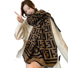 Load image into Gallery viewer, 2023 Winter New Artificial Cashmere Scarf F Letter All-Matching Long Tassel Shawl Fashion Thickened Scarf
