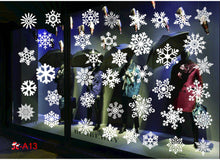 Load image into Gallery viewer, Christmas Decorations Colorful Christmas Window Stickers White Snowflake Wall Stickers Window Dressing Seamless Window Stickers
