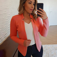 Load image into Gallery viewer, Autumn and Winter Small Suit Long Sleeve Solid Color Cardigan Outerwear Top Suit
