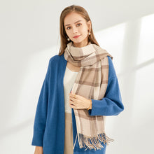 Load image into Gallery viewer, Autumn Winter Retro Plaid Artificial Cashmere Scarf Women 'S New Fashion Tassel Warm Scarf Office
