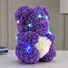 Load image into Gallery viewer, Christmas Gift Rose Bear PE Foam Artificial Flower Girl Valentine's Day Gift Colorful Lights Love Rose Bear
