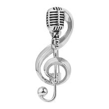 Load image into Gallery viewer, European and American Fashion Retro Microphone Music Brooch Classic Musical Note Microphone Brooch Ornament
