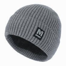 Load image into Gallery viewer, Winter New Wool Hat Autumn and Winter Thermal Knitting plus Velvet Thickened Cold Protection Cotton-Padded Cap Cycling

