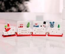 Load image into Gallery viewer, Christmas Decorations Wooden Four-Section Train Christmas Gifts for Children Window Desktop Decoration Cake Decoration

