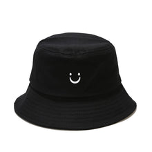 Load image into Gallery viewer, Smiling Face Embroidery Sun-Proof Bucket Hats Male and Female Students Cute Sunhat Outdoor Alpine Cap
