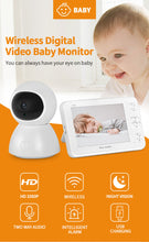 Load image into Gallery viewer, 5-Inch Large Screen Private Model Baby Monitor Two-Way Intercom Baby Monitor Support TF Card
