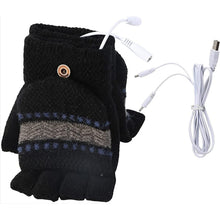 Load image into Gallery viewer, Electric Thermal Gloves Charging Gloves Knitted Hand Warmer Half Finger Heating Gloves
