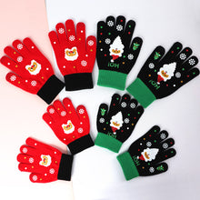 Load image into Gallery viewer, Five Finger Touch Screen Knitting Game Warm Thickened Cartoon Riding Knitting Wool Gloves
