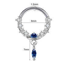 Load image into Gallery viewer, Closed Ring Star Ball Pendant Nose Ring Nasal Splint Personality Ear Bone Stud Piercing Jewelry
