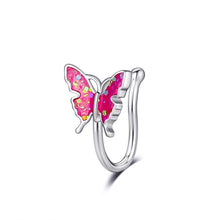 Load image into Gallery viewer, Oil Dripping Butterfly Nasal Splint Fake Nose Ring Piercing Jewelry
