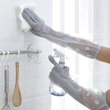 Load image into Gallery viewer, Waterproof Warm Velvet Padded Thickened Gloves Cartoon Laundry Cleaning Housework Laundry Rubber Gloves
