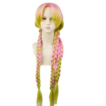 Load image into Gallery viewer, Kimetsu No Yaiba Cos Wig Mansi Honey Glass Gradient Twist Braid Anime Cosplay Modeling Style
