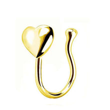 Load image into Gallery viewer, Piercing Jewelry Fashion Exquisite AA Zircon Heart-Shaped Nose Stud Nasal Splint Ear Clip Nose Ring
