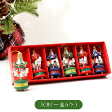 Load image into Gallery viewer, 5cm Carousel Pendant Christmas Decorations Showcase Wooden Decoration Christmas Tree Ornaments Kindergarten Gifts
