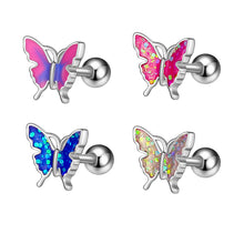 Load image into Gallery viewer, Oil Dripping Butterfly Ear Bone Stud Earrings Piercing Jewelry
