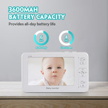 Load image into Gallery viewer, 5-Inch Large Screen Private Model Baby Monitor Two-Way Intercom Baby Monitor Support TF Card
