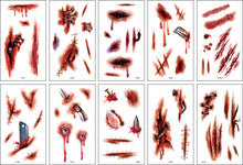 Load image into Gallery viewer, Halloween Children Tattoo Stickers Pumpkin Witch Cartoon Skull Spoof Tattoo Sticker

